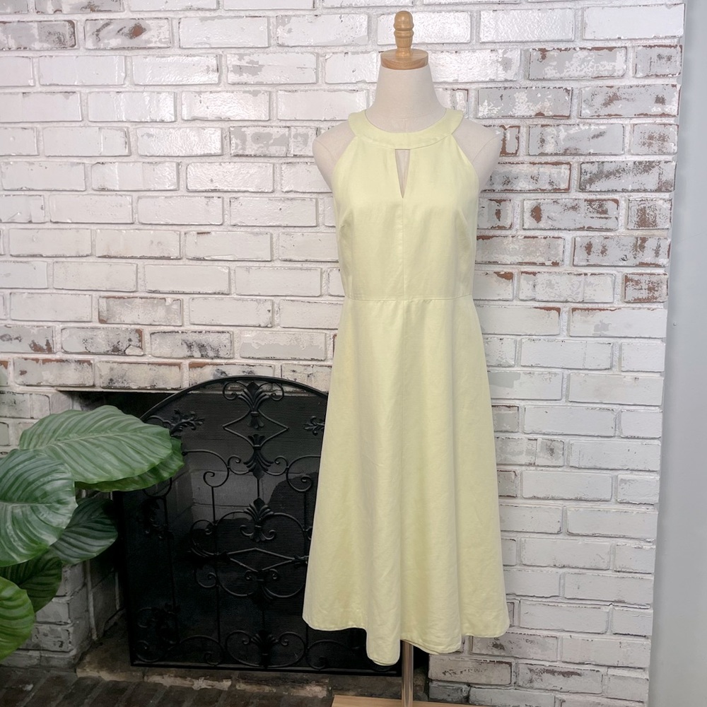 Ann Taylor Yellow Midi Dress